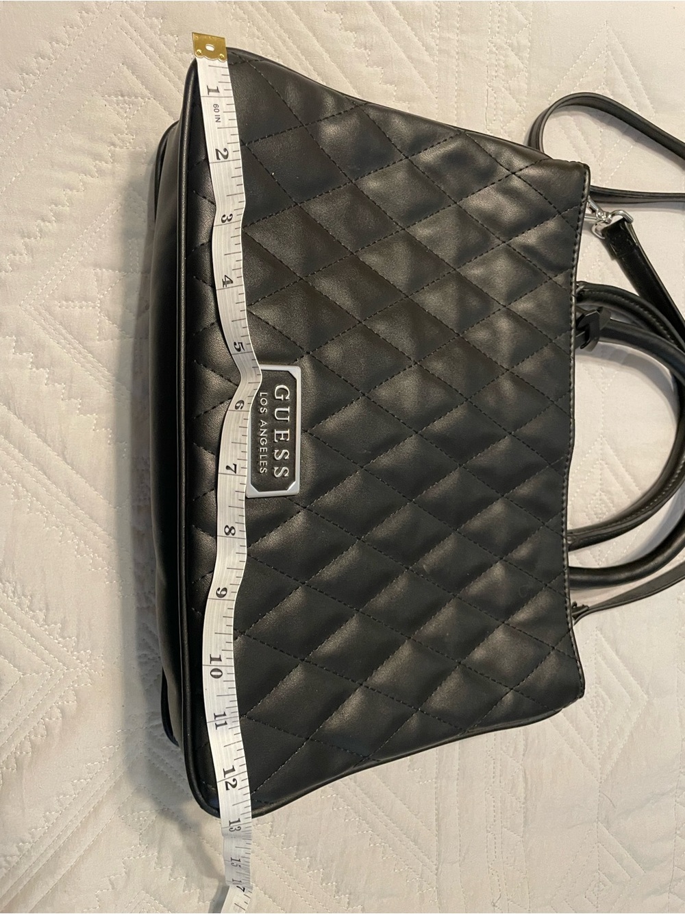 Guess Quilted Black Shoulder Bag - Picture 12 of 14